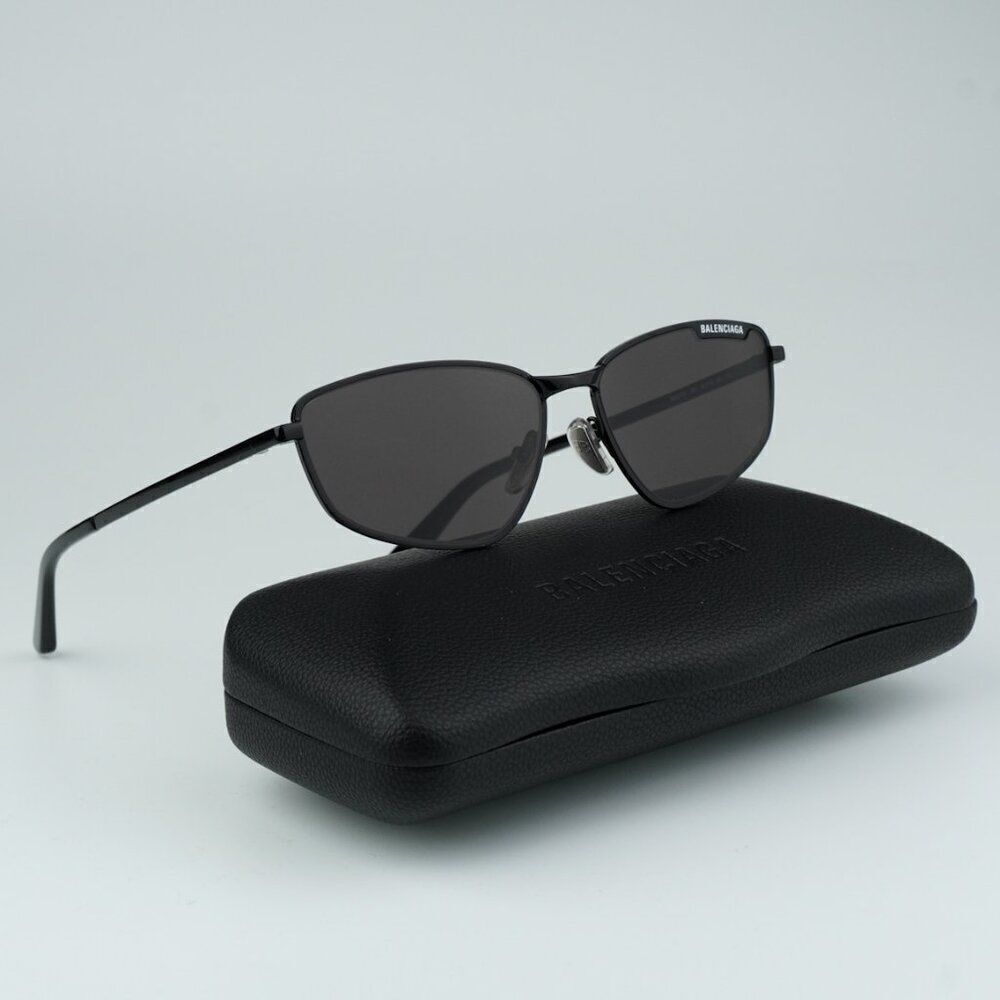 NEW Balenciaga BB0277S 001 Grey Geometric Unisex Sunglasses BB 0277S